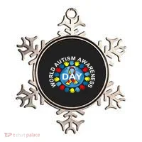 World Autism Awareness Day Earth Puzzle Ribbon Ornament thumb 0