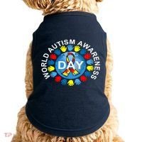 World Autism Awareness Day Earth Puzzle Ribbon Doggie Tank thumb 0