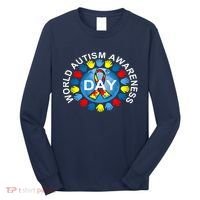 World Autism Awareness Day Earth Puzzle Ribbon Long Sleeve Shirt thumb 0