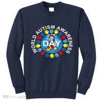 World Autism Awareness Day Earth Puzzle Ribbon Sweatshirt thumb 0