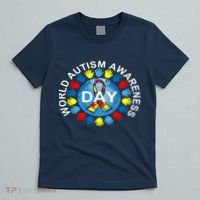 World Autism Awareness Day Earth Puzzle Ribbon T-Shirt thumb 5
