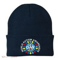 World Autism Awareness Day Earth Puzzle Ribbon Beanie thumb 0