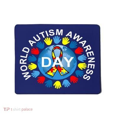 World Autism Awareness Day Earth Puzzle Ribbon Mousepad