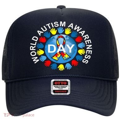 World Autism Awareness Day Earth Puzzle Ribbon Hat