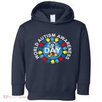 World Autism Awareness Day Earth Puzzle Ribbon Toddler Hoodie thumb 0