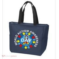 World Autism Awareness Day Earth Puzzle Ribbon Tote Bag thumb 3