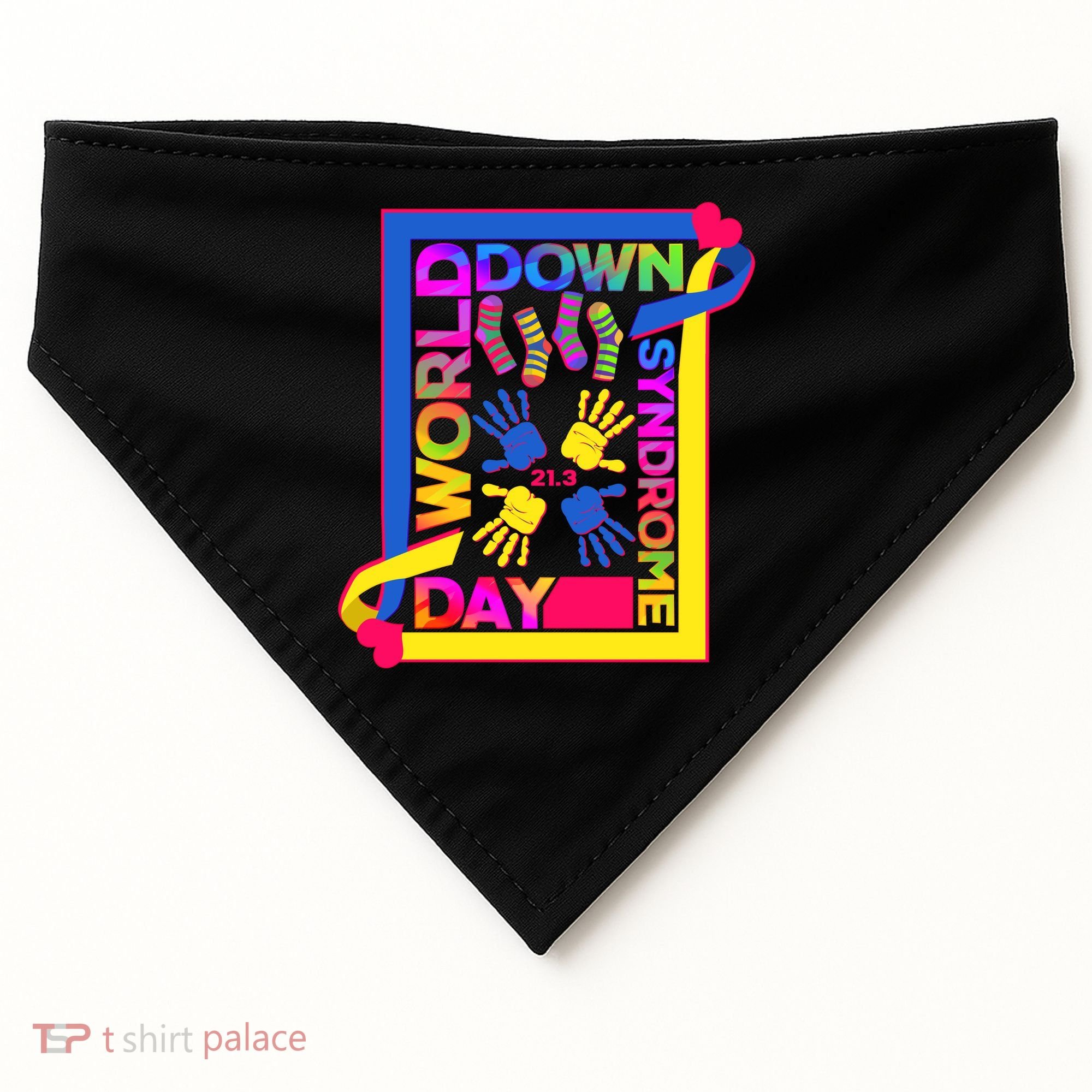 World Down Syndrome Day 21.3 USA-Made Doggie Bandana