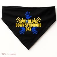 World Down Syndrome Day Hand Print USA-Made Doggie Bandana thumb 0