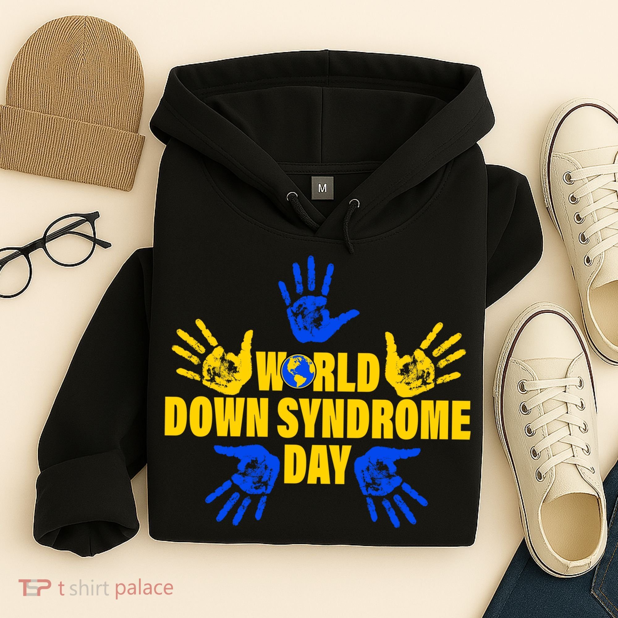 World Down Syndrome Day Hand Print Hoodie