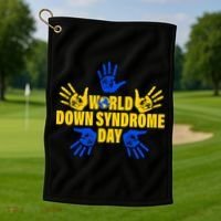 World Down Syndrome Day Hand Print Golf Towel thumb 1