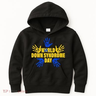 World Down Syndrome Day Hand Print Kids Hoodie