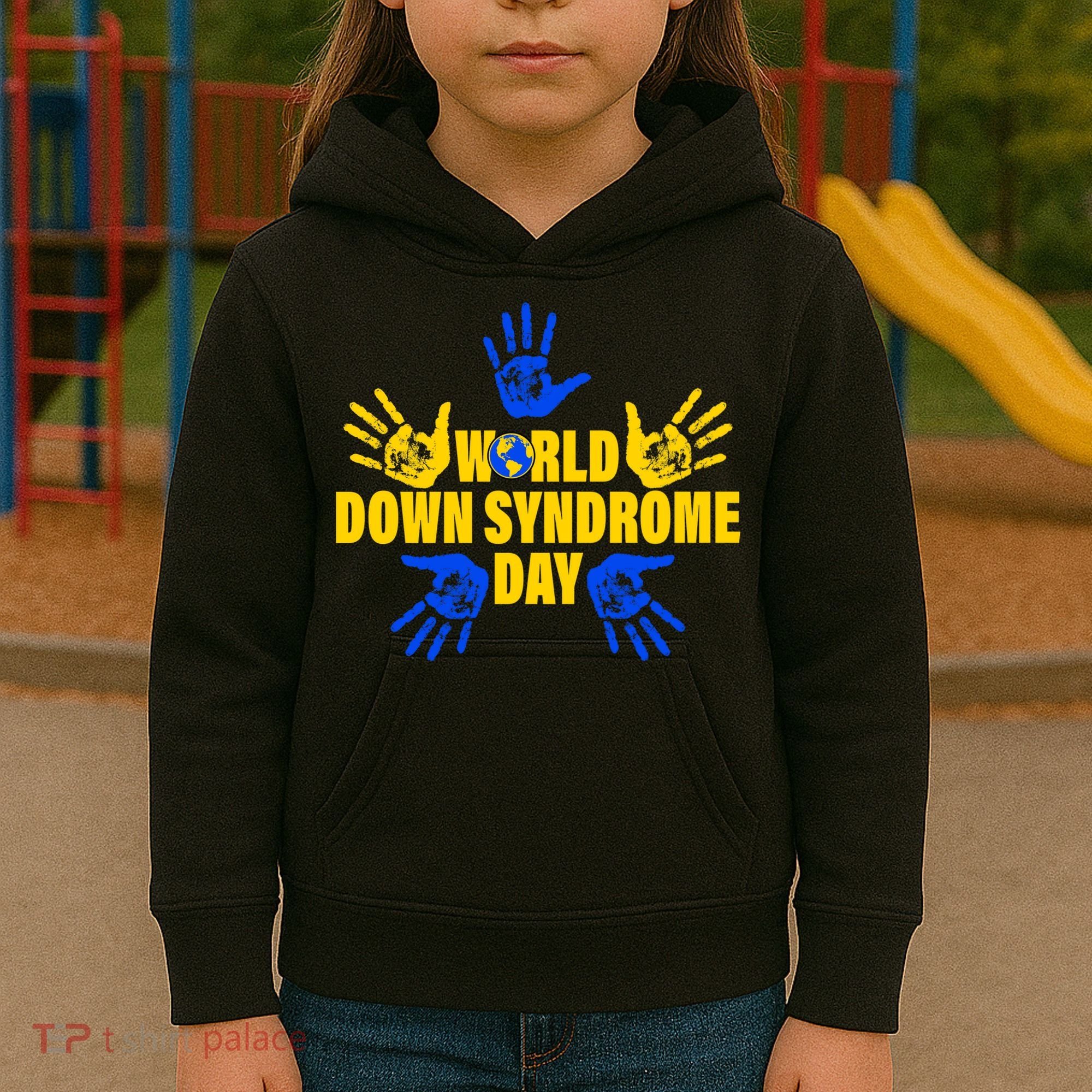 World Down Syndrome Day Hand Print Kids Hoodie