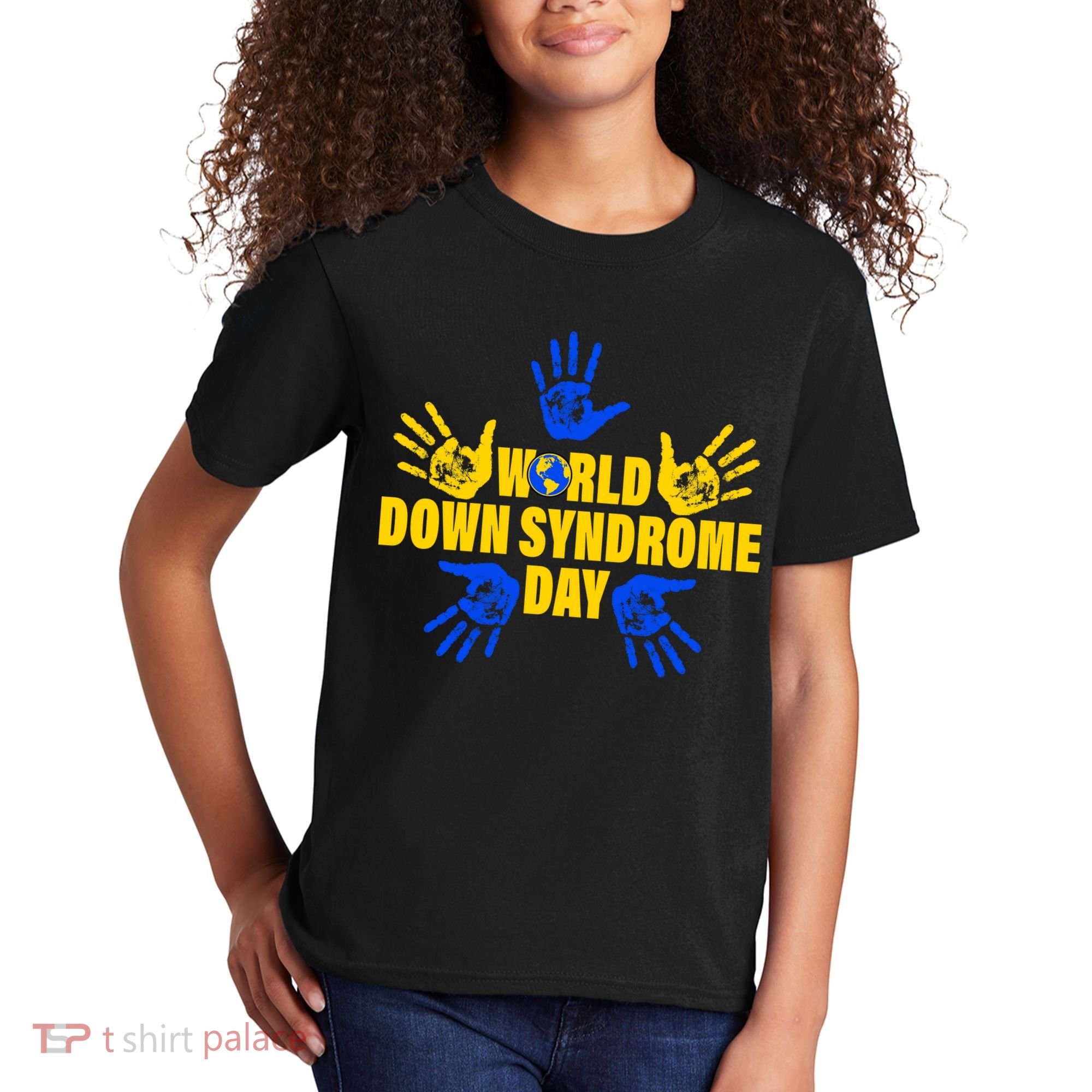 World Down Syndrome Day Hand Print Kids T-Shirt