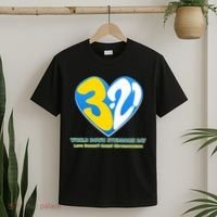 World Down Syndrome Day Love Doesn't Count Chromosomes T-Shirt thumb 2