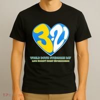 World Down Syndrome Day Love Doesn't Count Chromosomes T-Shirt thumb 3