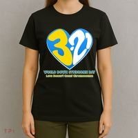 World Down Syndrome Day Love Doesn't Count Chromosomes T-Shirt thumb 4