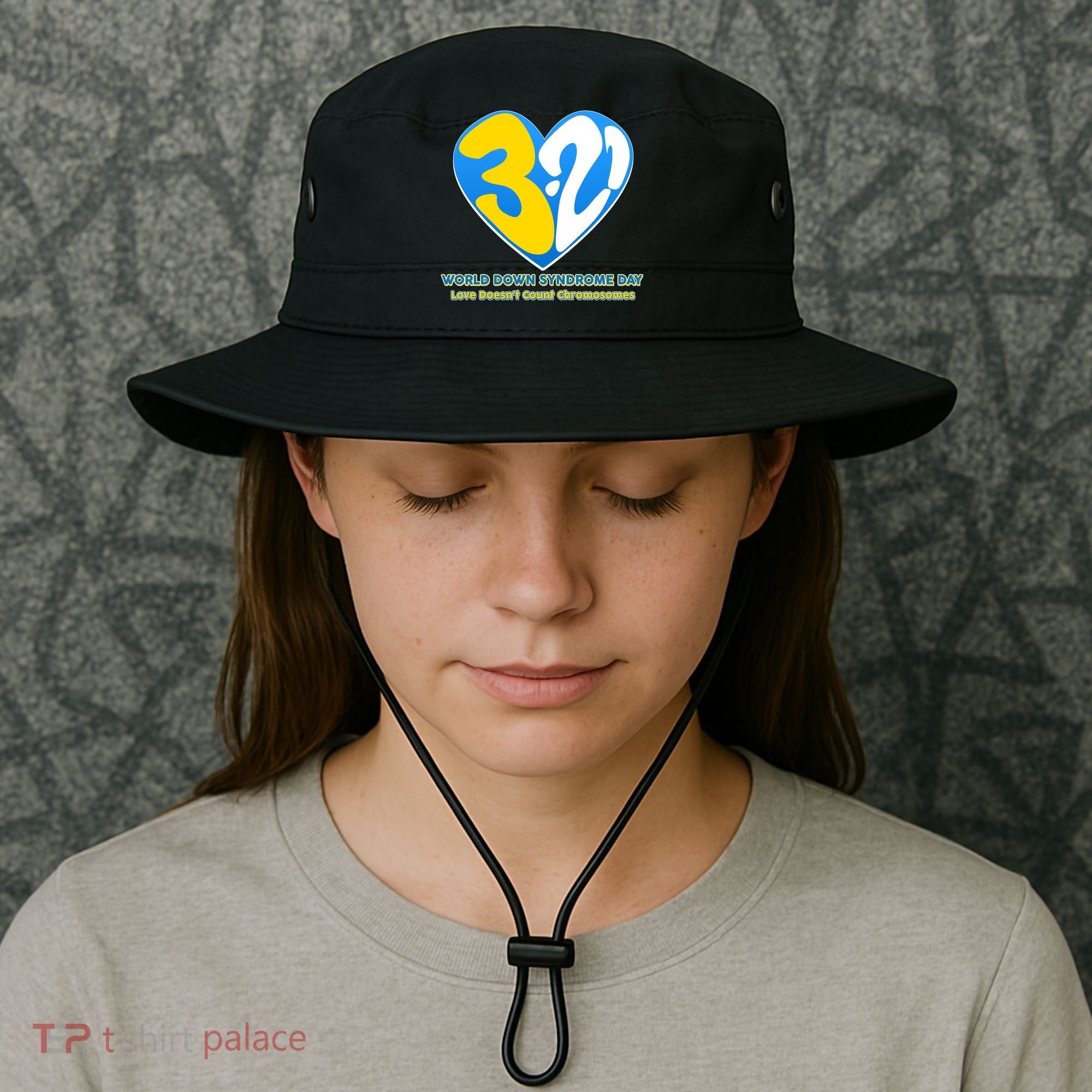 World Down Syndrome Day Love Doesn't Count Chromosomes Bucket Hat