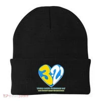 World Down Syndrome Day Love Doesn't Count Chromosomes Beanie thumb 0