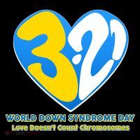 World Down Syndrome Day Love Doesn't Count Chromosomes Ornament thumb 1
