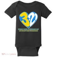 World Down Syndrome Day Love Doesn't Count Chromosomes Baby Bodysuit thumb 0