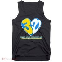 World Down Syndrome Day Love Doesn't Count Chromosomes Tank Top thumb 0