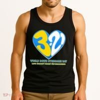 World Down Syndrome Day Love Doesn't Count Chromosomes Tank Top thumb 3