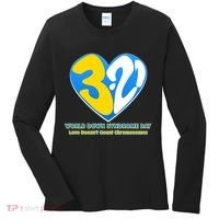 World Down Syndrome Day Love Doesn't Count Chromosomes Women's Long Sleeve Shirt thumb 0
