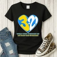 World Down Syndrome Day Love Doesn't Count Chromosomes Women's T-Shirt thumb 3