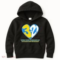 World Down Syndrome Day Love Doesn't Count Chromosomes Kids Hoodie thumb 0