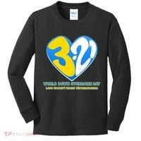 World Down Syndrome Day Love Doesn't Count Chromosomes Kids Long Sleeve Shirt thumb 0