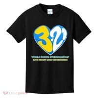 World Down Syndrome Day Love Doesn't Count Chromosomes Kids T-Shirt thumb 0
