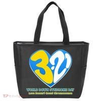 World Down Syndrome Day Love Doesn't Count Chromosomes Tote Bag thumb 0