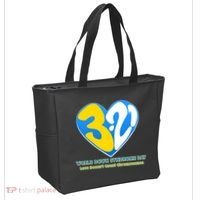World Down Syndrome Day Love Doesn't Count Chromosomes Tote Bag thumb 2