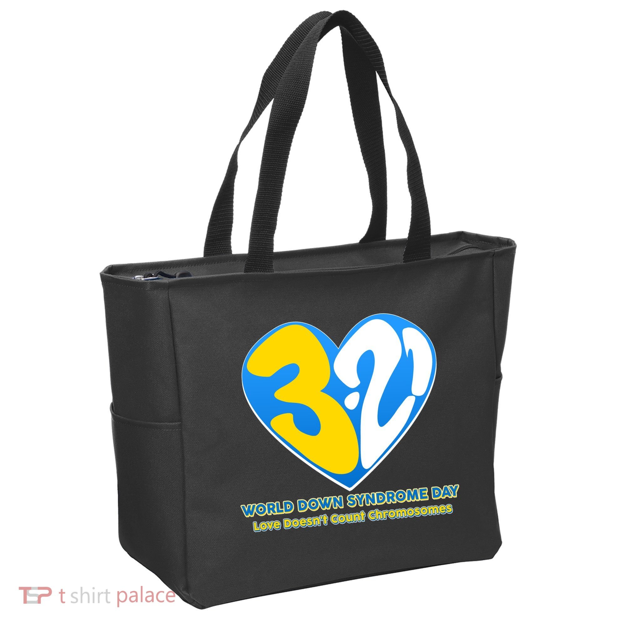 World Down Syndrome Day Love Doesn't Count Chromosomes Tote Bag