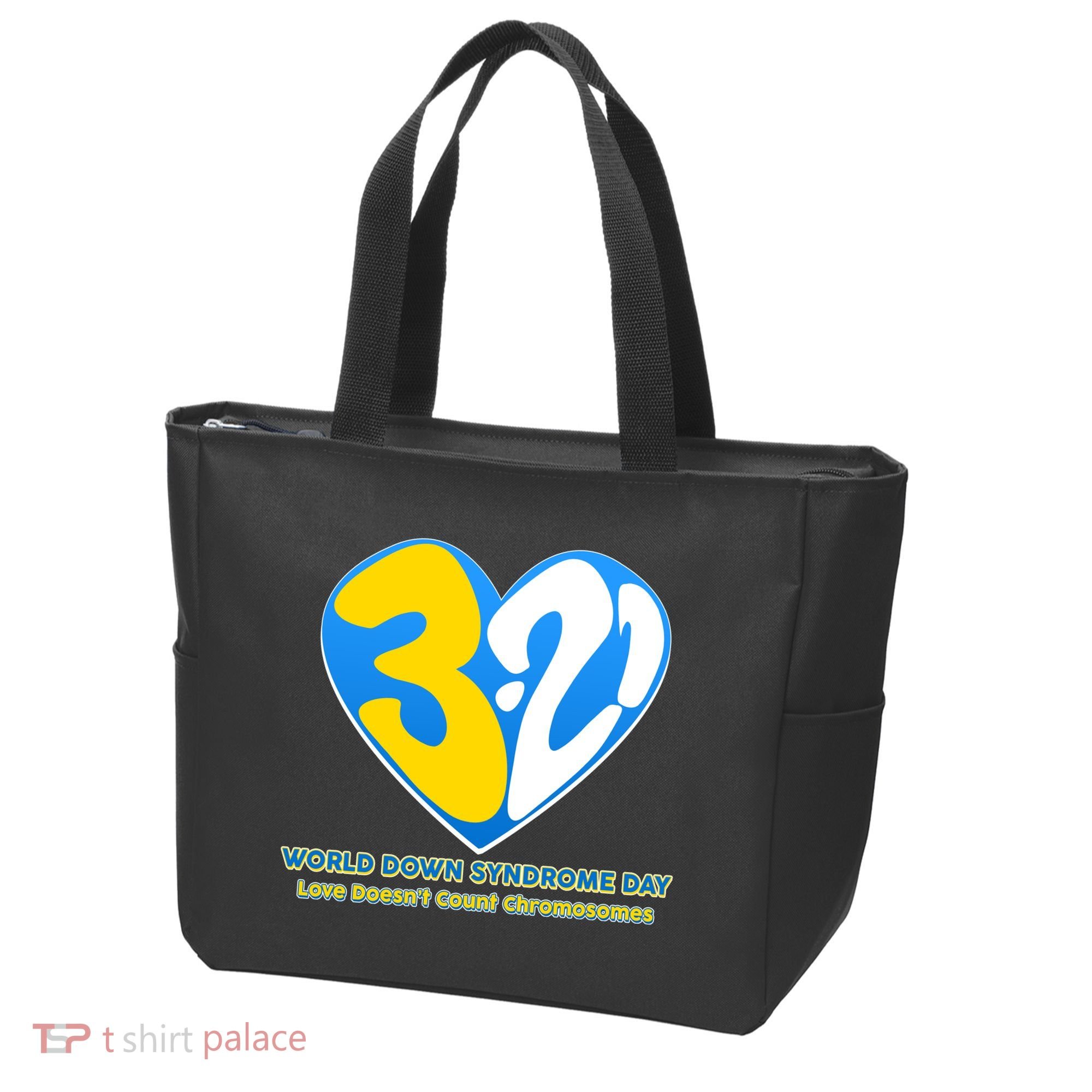 World Down Syndrome Day Love Doesn't Count Chromosomes Tote Bag