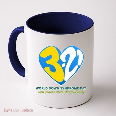 World Down Syndrome Day Love Doesn't Count Chromosomes Coffee Mug