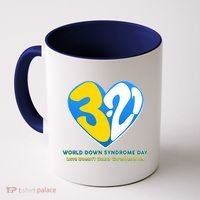 World Down Syndrome Day Love Doesn't Count Chromosomes Coffee Mug thumb 0