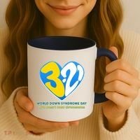 World Down Syndrome Day Love Doesn't Count Chromosomes Coffee Mug thumb 3