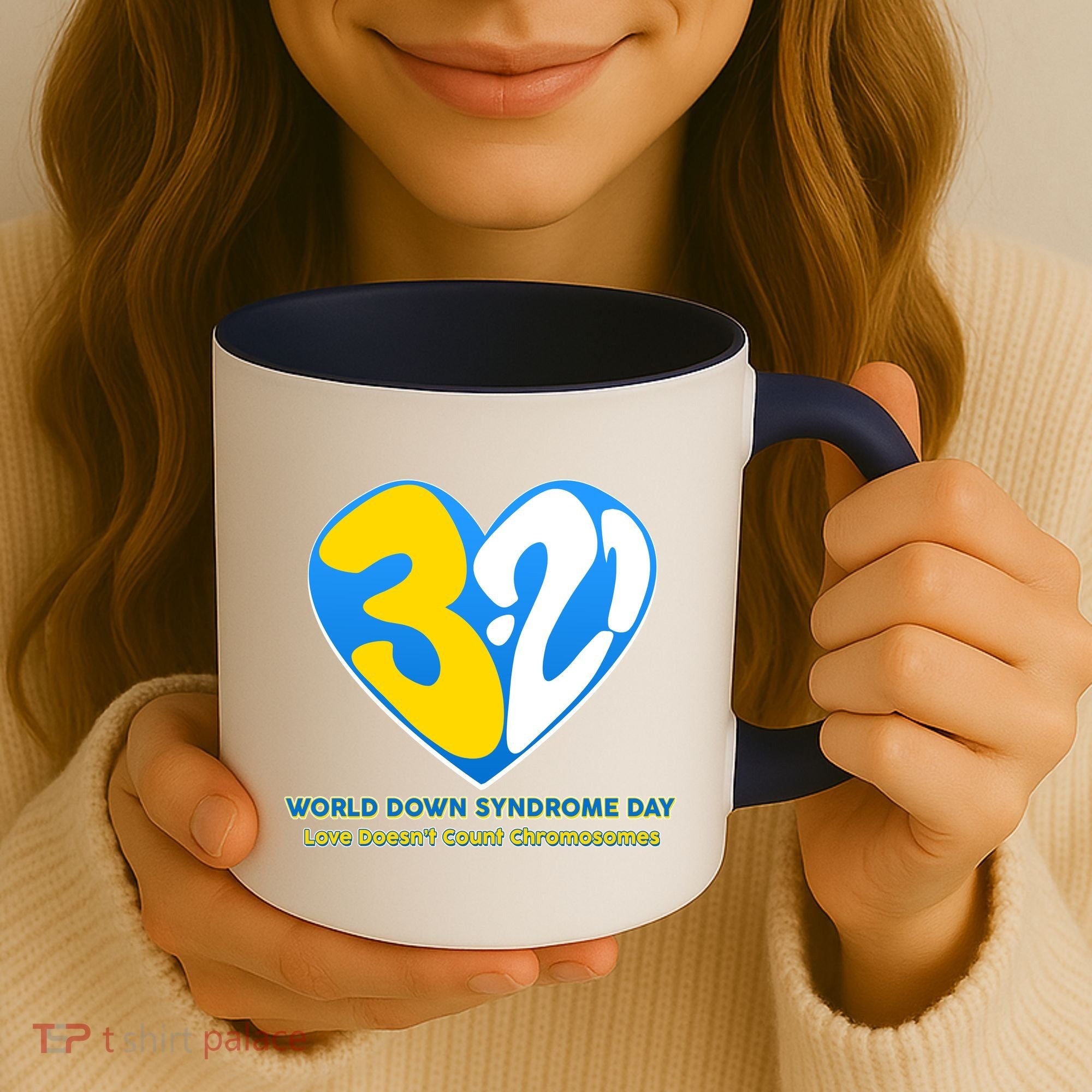 World Down Syndrome Day Love Doesn't Count Chromosomes Coffee Mug