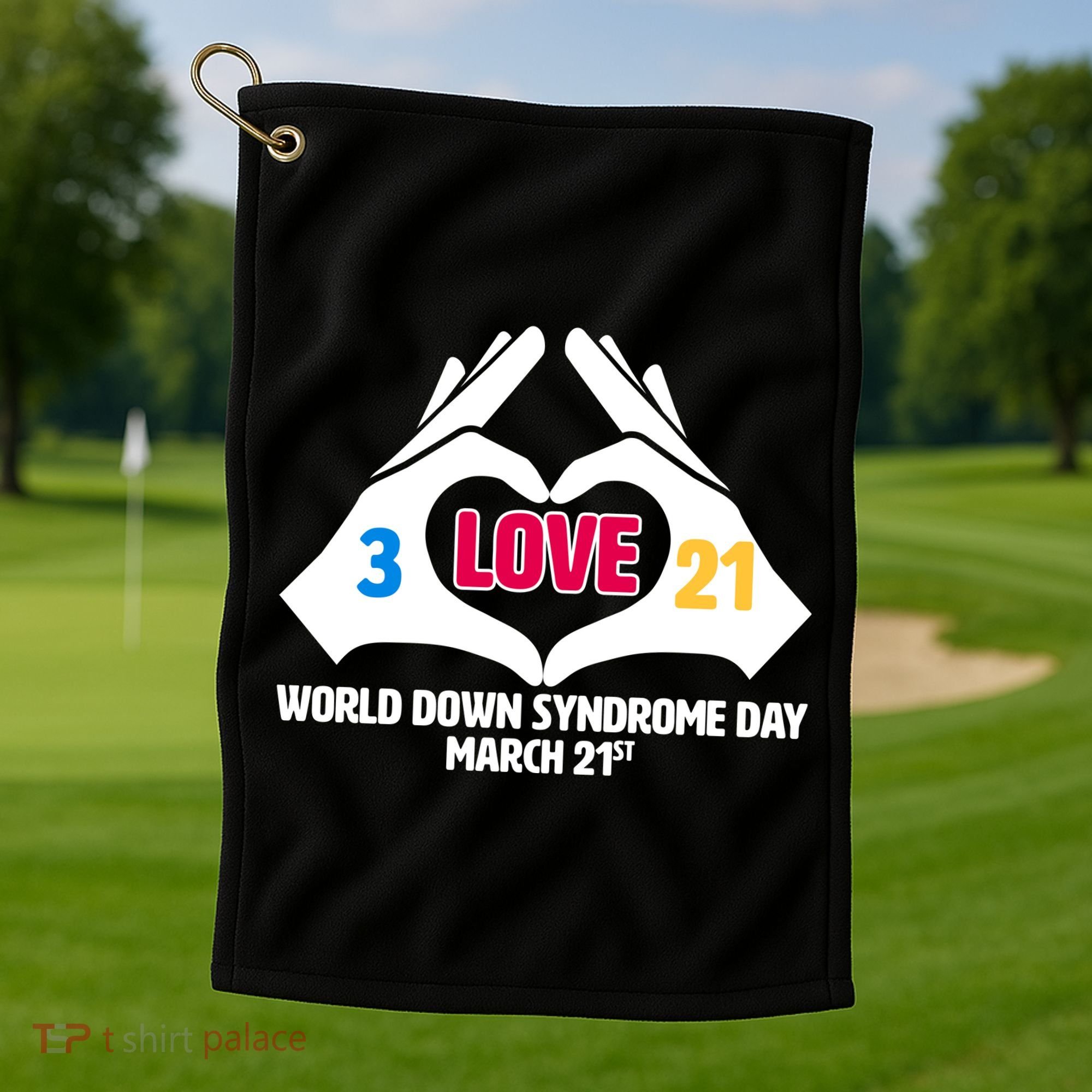 World Down Syndrome Day March 21 Golf Towel