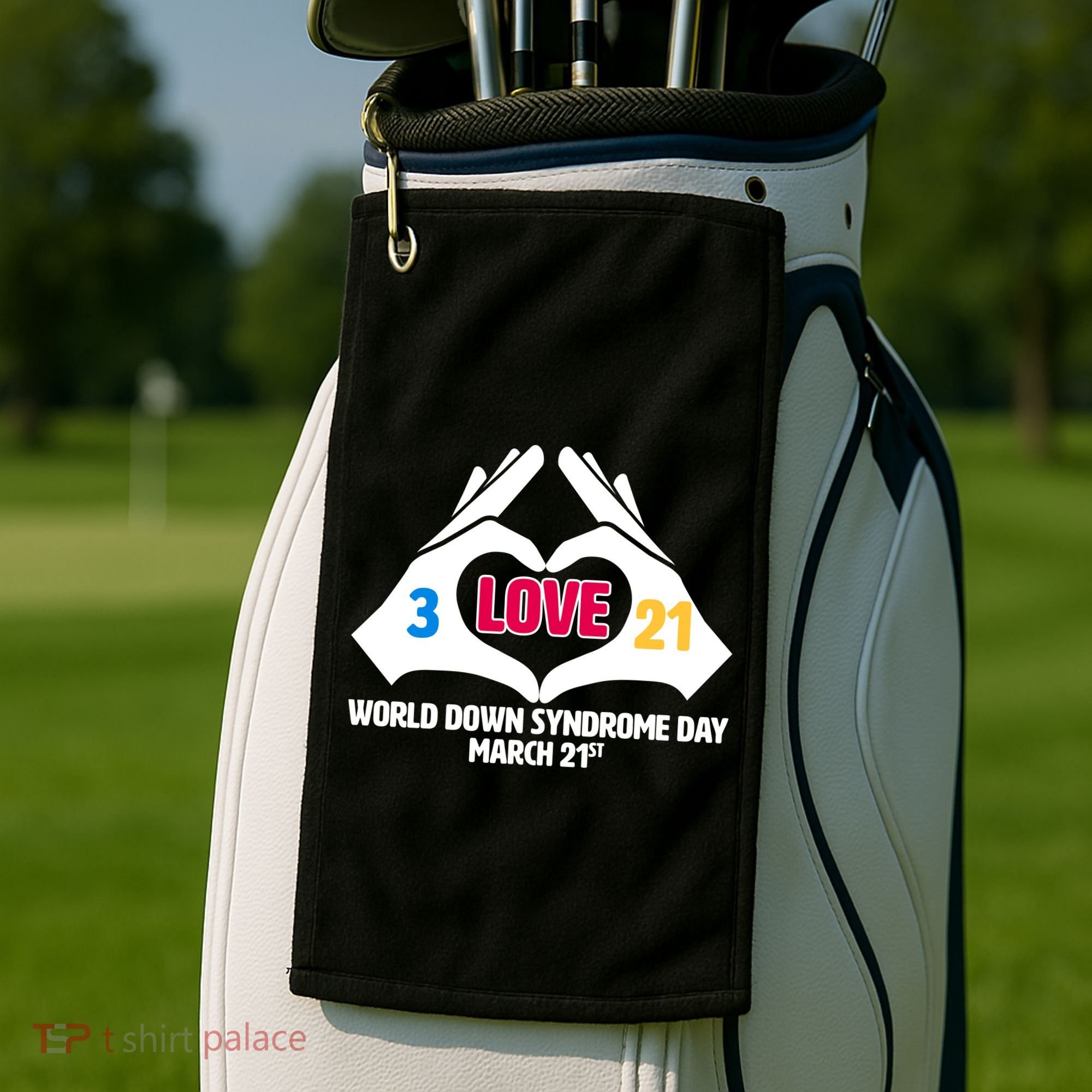 World Down Syndrome Day March 21 Golf Towel