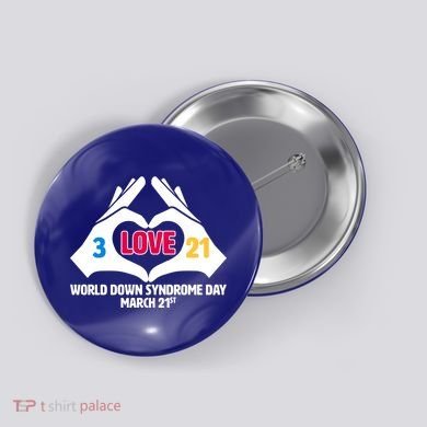 World Down Syndrome Day March 21 Button