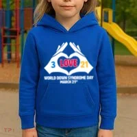 World Down Syndrome Day March 21 Kids Hoodie thumb 3