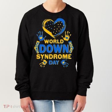 World Down Syndrome Day Painted Hands And Polka Dots  Women's Sweatshirt