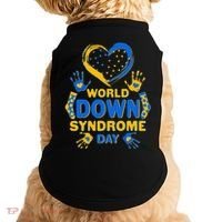 World Down Syndrome Day Painted Hands And Polka Dots  Doggie Tank thumb 0
