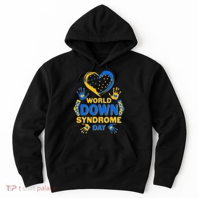 World Down Syndrome Day Painted Hands And Polka Dots  Hoodie