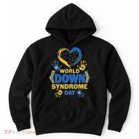 World Down Syndrome Day Painted Hands And Polka Dots  Hoodie thumb 0