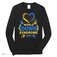 World Down Syndrome Day Painted Hands And Polka Dots  Long Sleeve Shirt thumb 0