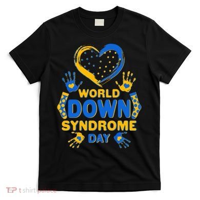 World Down Syndrome Day Painted Hands And Polka Dots  T-Shirt