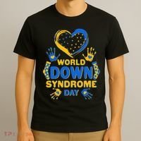 World Down Syndrome Day Painted Hands And Polka Dots  T-Shirt thumb 3